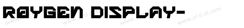 Roygen Display字体转换
